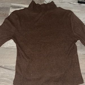 Brown turtleneck